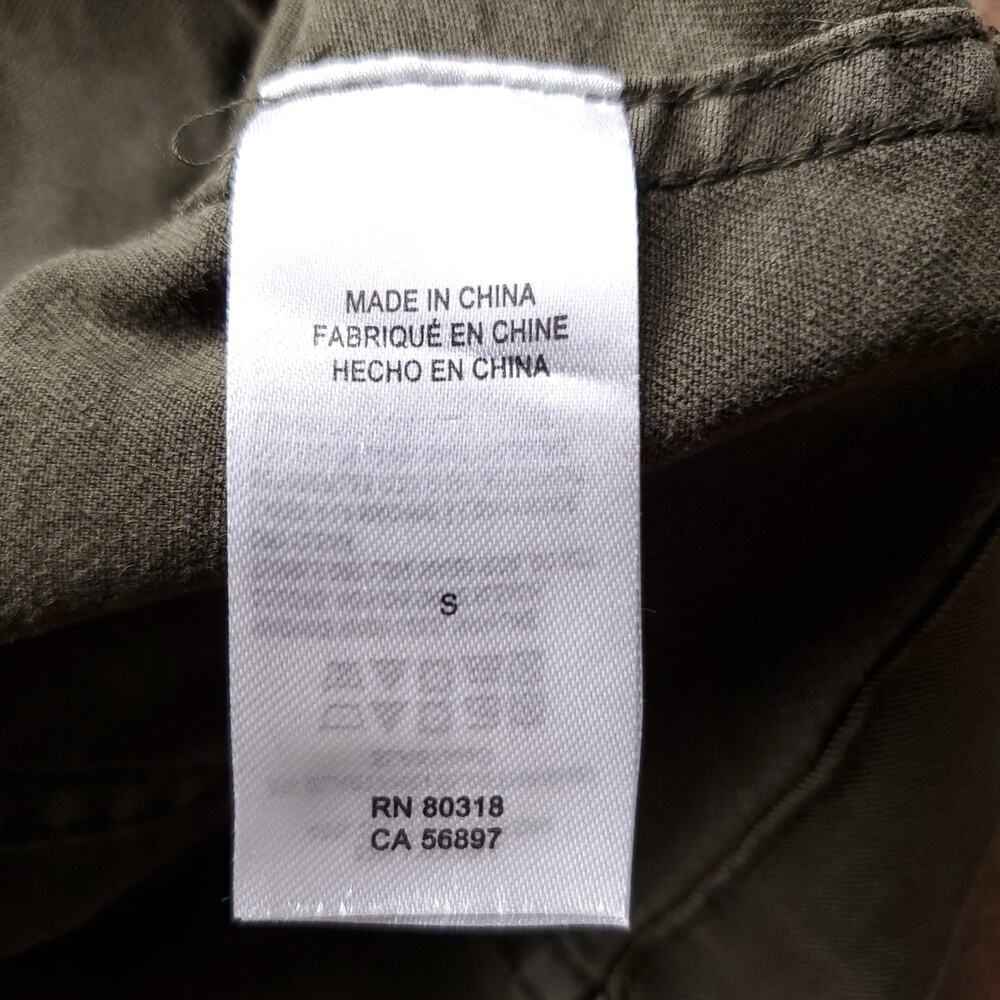 Lucky Brand Military Utility Jacket Women S Green Cinch Waist Twill Safari - Picture 10 of 12